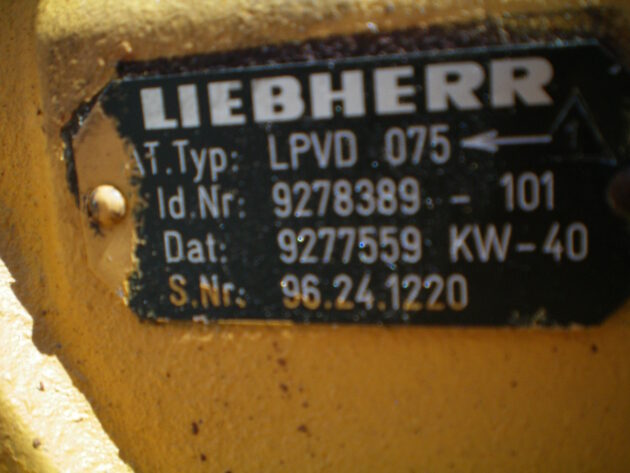 LIEBHERR  R902 LITRONIC  9269738 - BOMBA HIDRÁULICA PRINCIPAL LPVD075 - Imagen 6