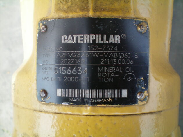 CATERPILLAR  M312  152-7374 - MOTOR DE GIRO A2FM28 - Imagen 4