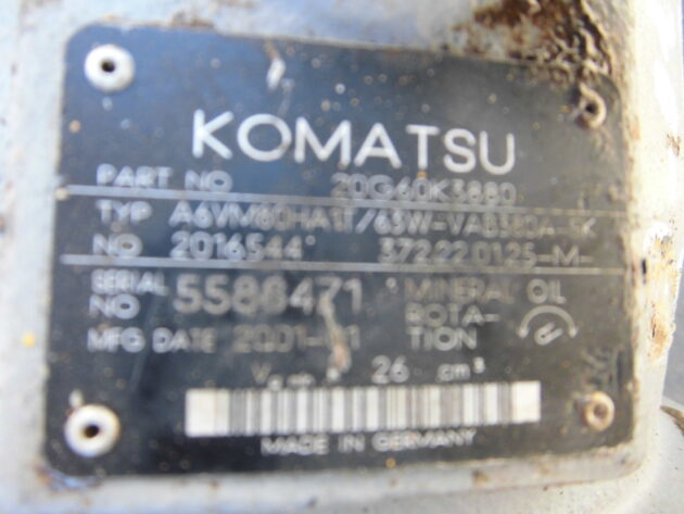 KOMATSU  PW170ES-6K  20G-60-K3880 - MOTOR DE TRANSLACIÓN DELANTERO - Imagen 7