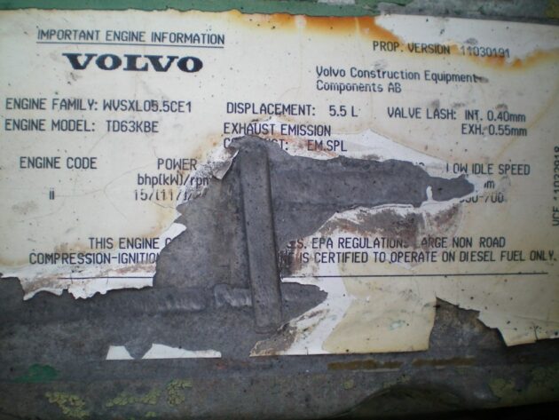VOLVO  L90C  15003910 - MOTOR TÉRMICO TD63KBE SIN PARTE ELÉCTRICA - Imagen 9
