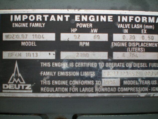 DEUTZ     - MOTOR TÉRMICO DEUTZ BF4M1013 CON ALTERNADOR Y SIN RADIADOR DE AGUA - Imagen 9