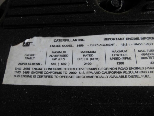 CATERPILLAR  385B  205-5858 - MOTOR TÉRMICO 3456 SIN PARTE ELÉCTRICA (SIN INYECTORES Y SIN BALANCINES) (CULATA EN MAL ESTADO) - Imagen 3