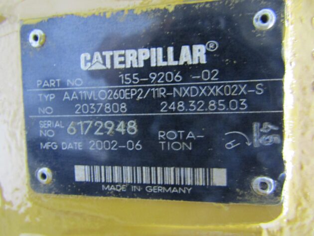 CATERPILLAR  385B  155-9206 - BOMBA DE GIRO AA11VL0260EP2 - Imagen 8