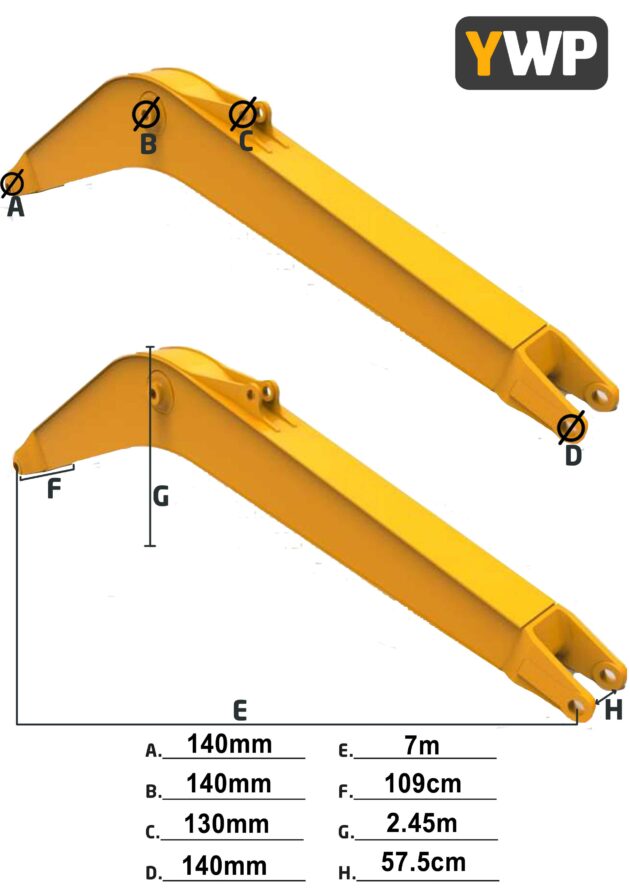 CATERPILLAR  374D  297-7320 / 428-8136 - PLUMA - Imagen 8