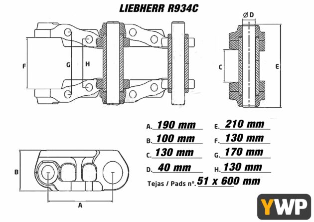 LIEBHERR  R934CHDSL LITRONIC  5618848 - CADENAS - Imagen 7
