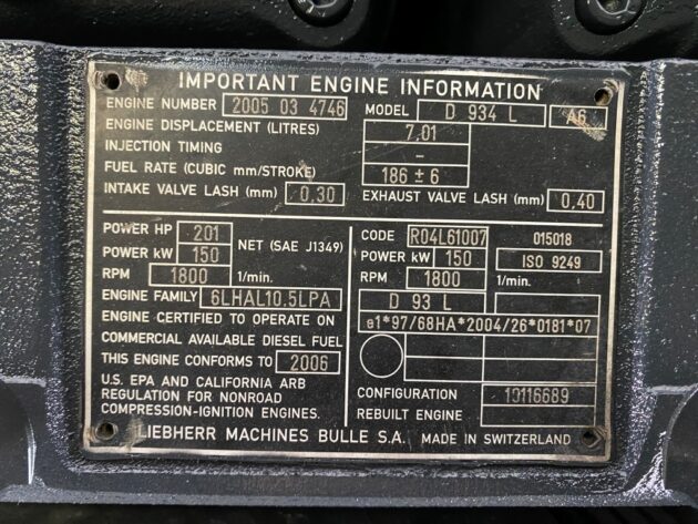LIEBHERR  R934CHDSL LITRONIC  10116689 - MOTOR TÉRMICO D934L A6 - Imagen 9