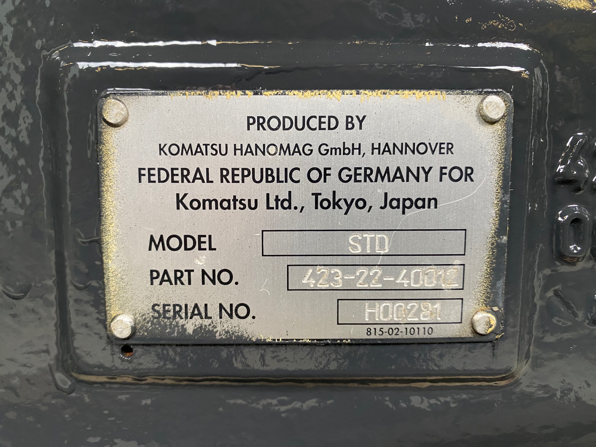 KOMATSU WA380-7 - 423-22-40012 - FRONT AXLE - Image 7